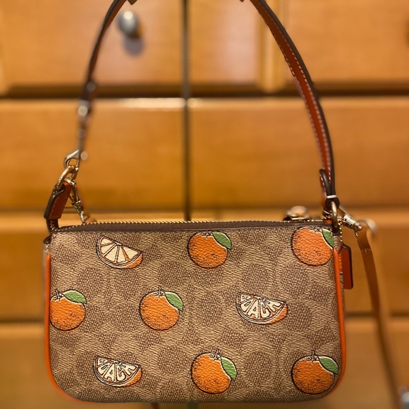 Coach Nolita 19 In Signature Canvas With Orange Print NWT - Picture 8 of 11